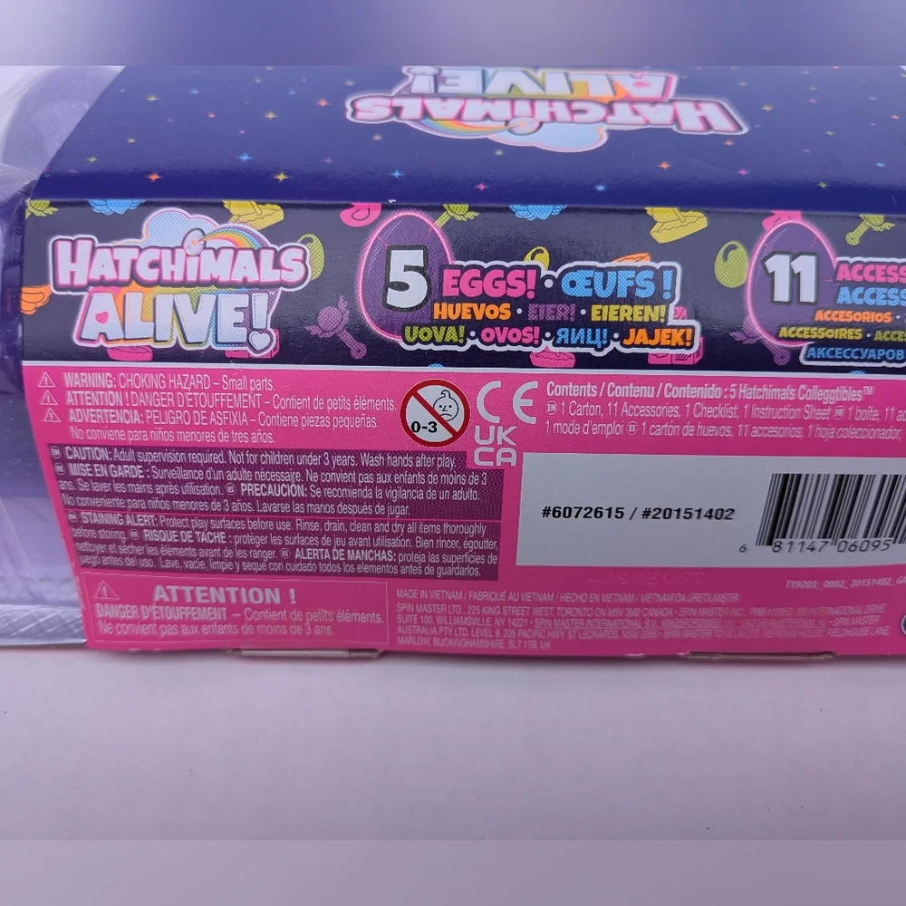Hatchimals Alive, Neon Rainbow Egg Carton Toy